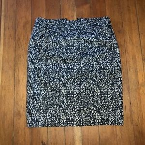 Black and White Ann Taylor Patterned Skirt